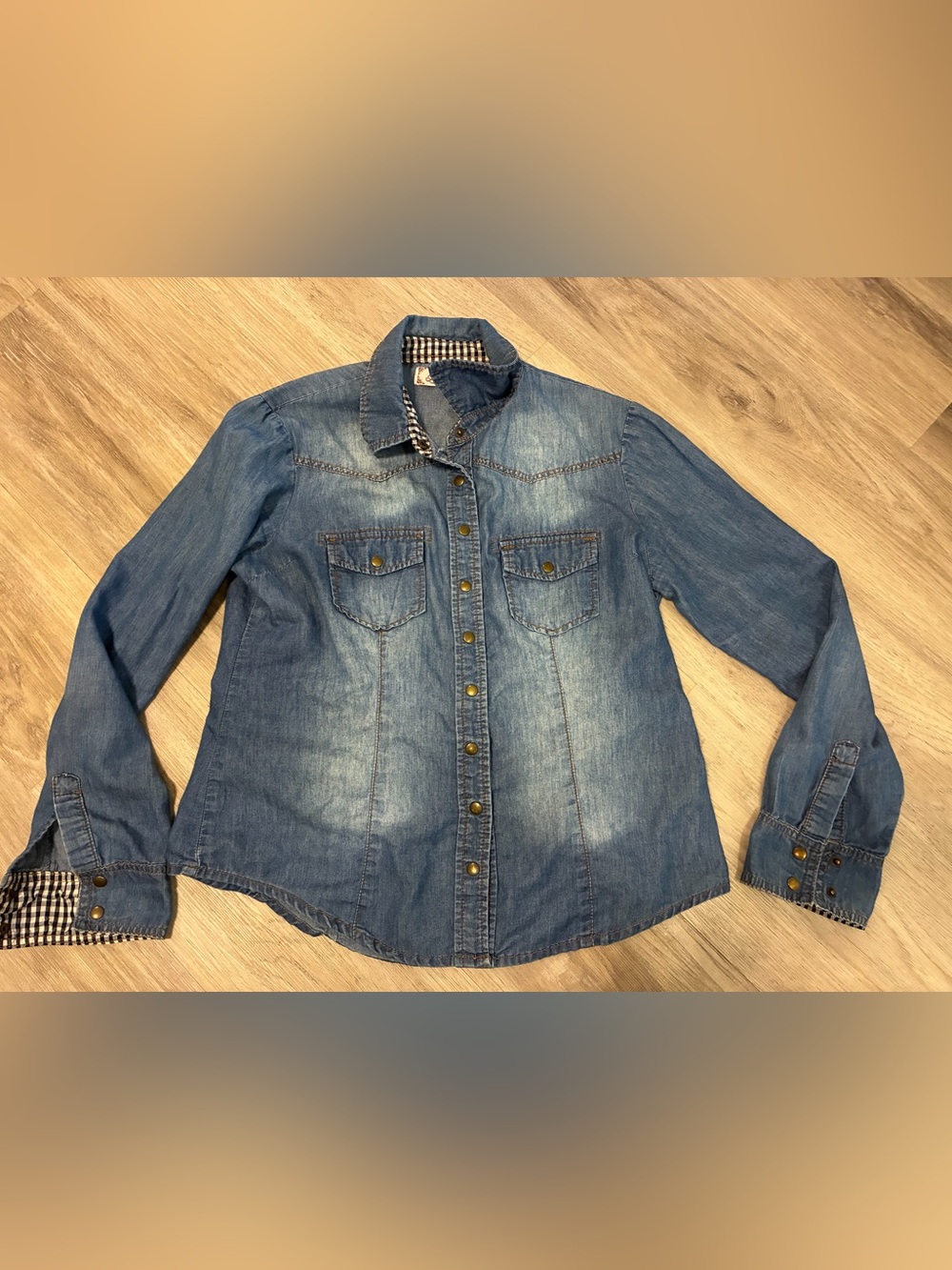 one 5 one Denim Button-Down Shirt in Blue